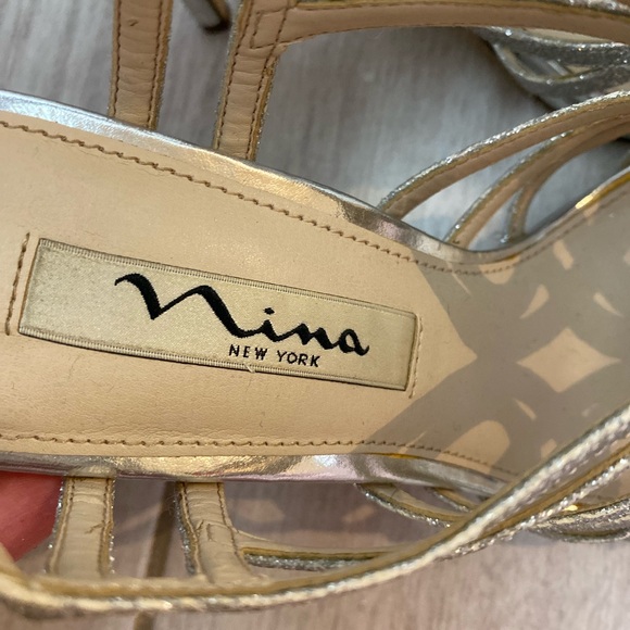 ✨Glinda🪄 Elegant Silver Strappy Heels - Picture 10 of 10